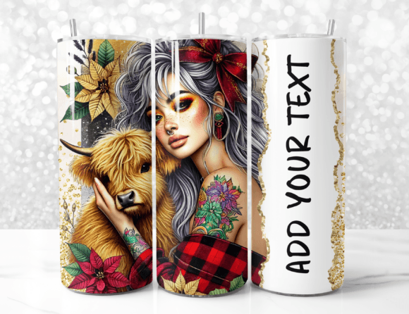 Add Your Text Name Tumbler Wrap Winter Graphics