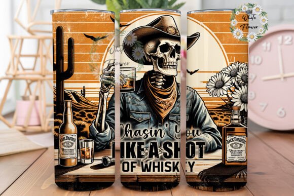 Chasin You Like a Shot of Whisky Graphics for Tumbler Wraps