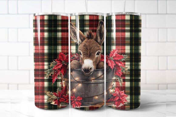 Christmas Donkey 20oz Tumbler Wrap: Graphics and Illustrations for Local Business