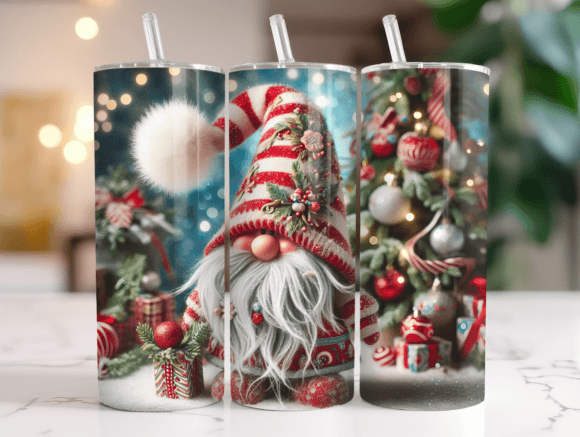 Christmas Gnome 20 Oz Tumbler Wrap