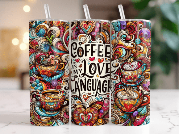 Coffee is My Love Language Graphics & Tumbler Wraps