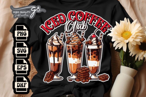 Coquette Bow Iced Coffee Club SVG: Graphics for Crafts