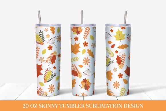 Fall Tumbler Wrap Sublimation. Autumn