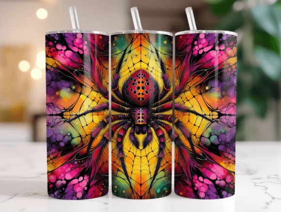 Goliath Spider Web Dark Art Tumbler Wrap