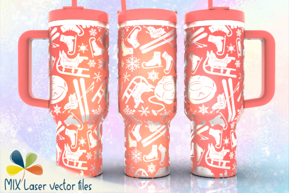 Holidays Laser Engraving 40oz Tumbler Graphics