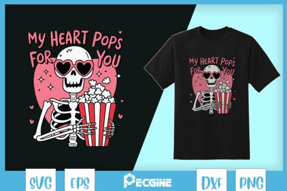 My Heart Pops for You Valentine SVG: Graphics for T-Shirt Designs