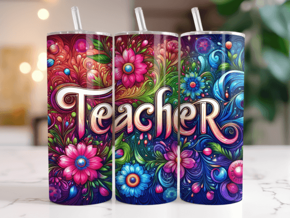 Teacher 20oz Tumbler Wrap Graphics