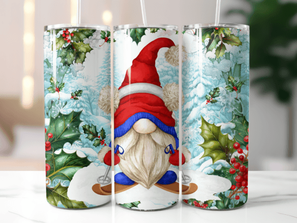 Winter Boy Gnome Tumbler Wrap